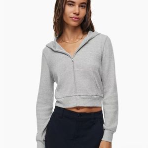 Aritzia TNA Waffle Zip Hoodie (M)
